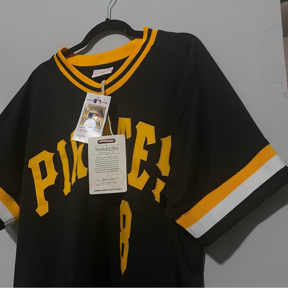 Authentic Mitchell & Ness Pittsburgh Pirates #8 Baseball Jersey New Mens $100